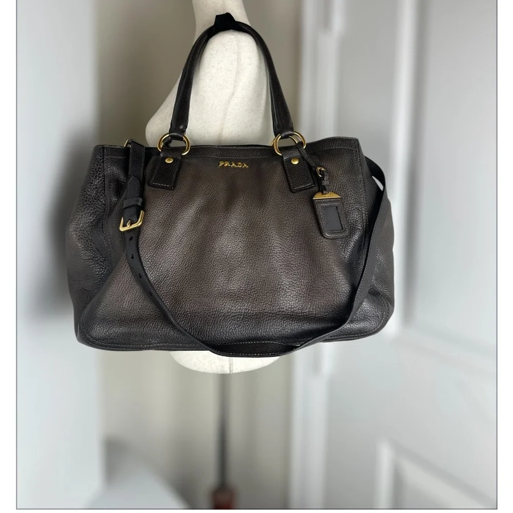 Prada Vitello Daino Leather 2-Way Tote Bag - Picture 10 of 11